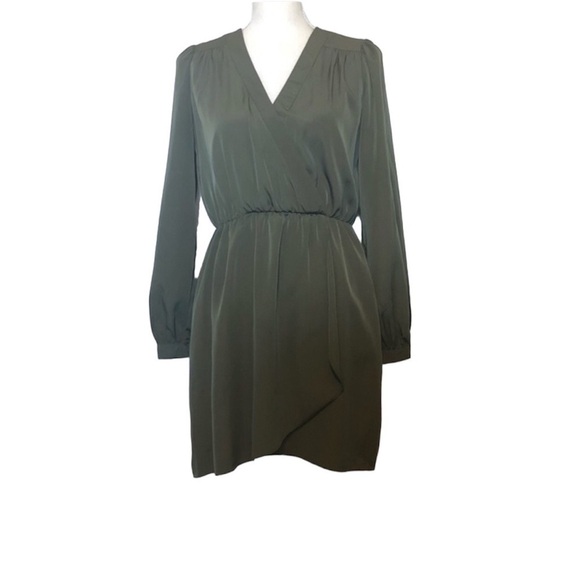 LULU'S Dress Women's Size Small Green Mini Style # D11056D Dainty Faux Wrap - Picture 12 of 12
